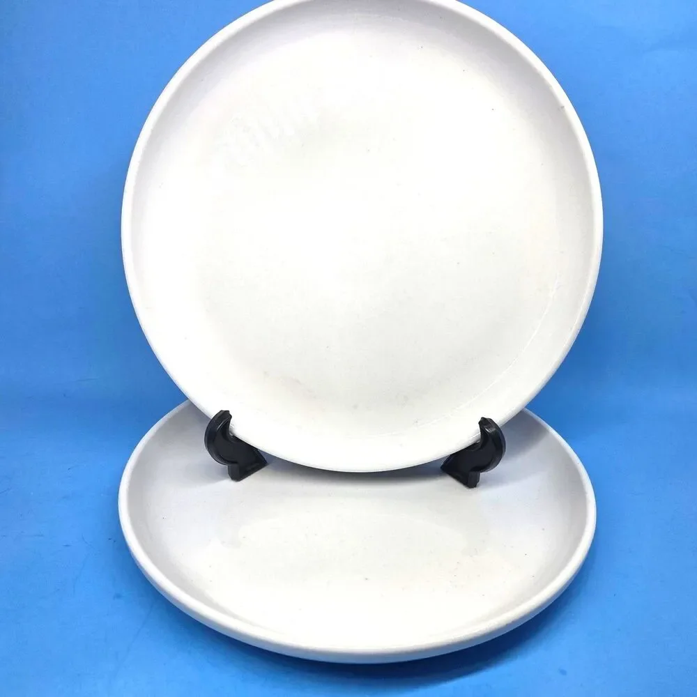 Culinary Arts For Crate And Barrel Set Of 2 White 10 1/2